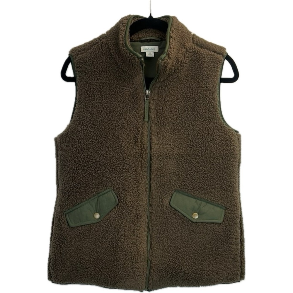Sundance Catalog Kaia Sherpa Vest Brown Size XS